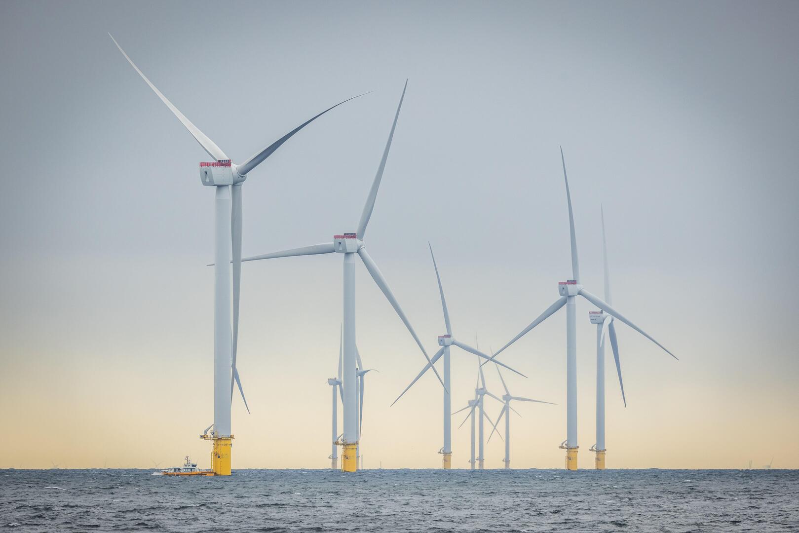 Offshore wind turbines at the Hollandse Kust Zuid wind farm.