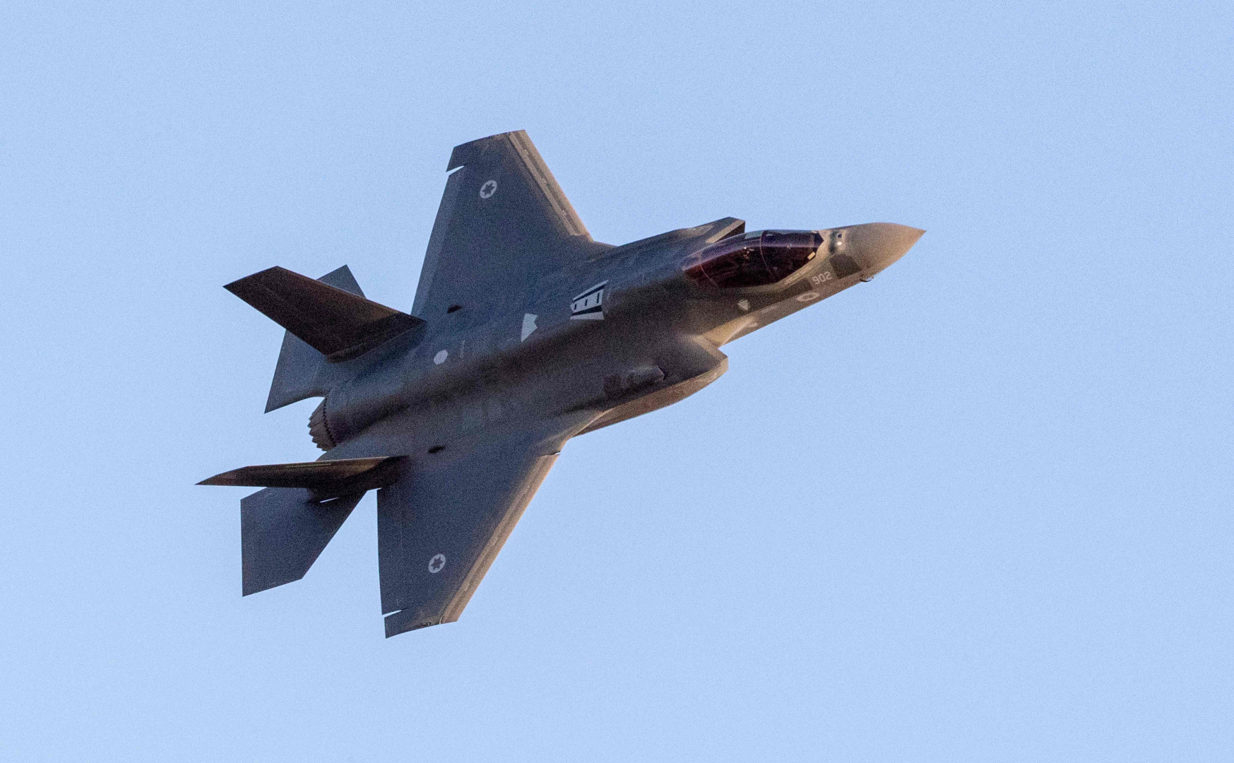 Israeli Air Force F-35 Lightning II fighter jet in flight.
